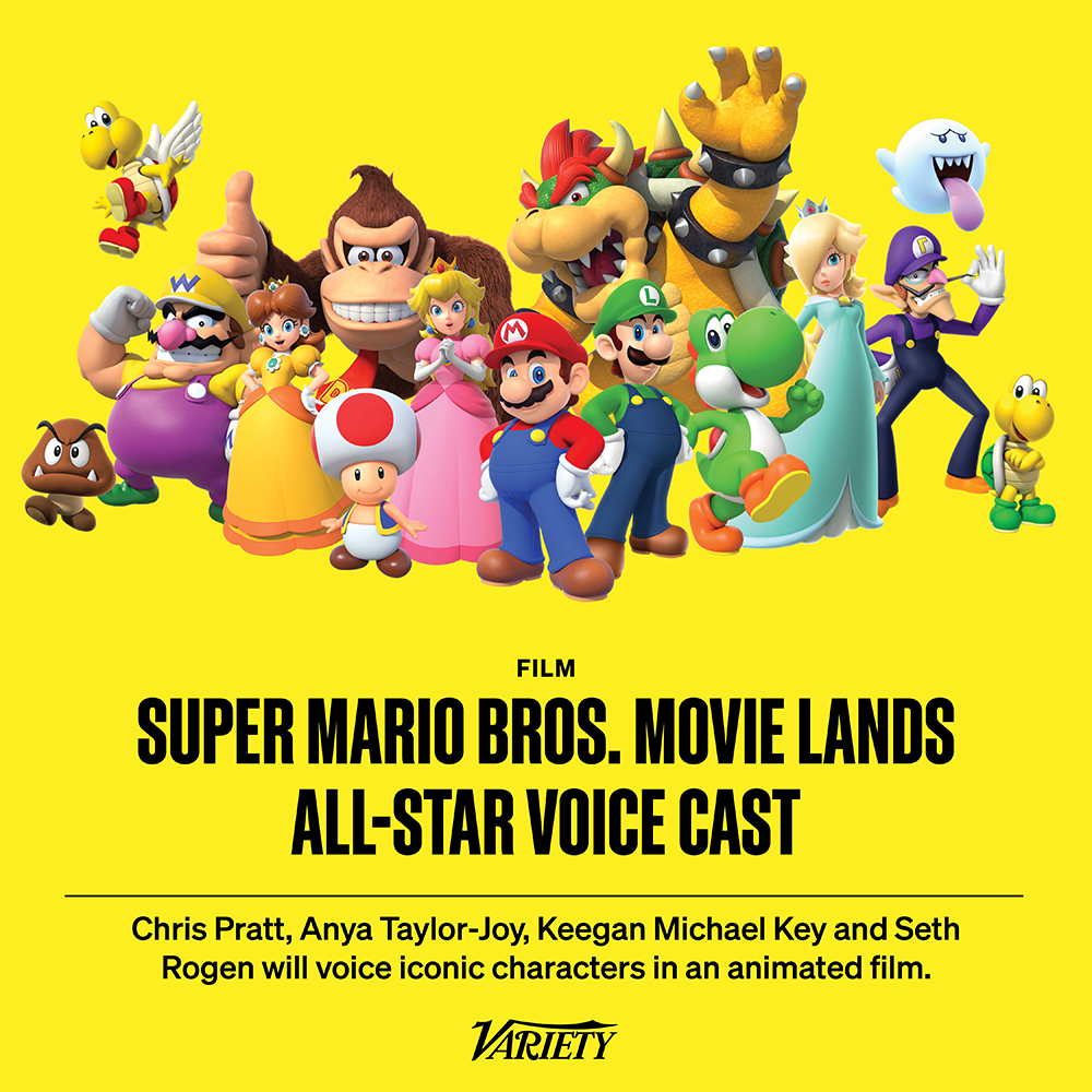 Variety on Twitter: "The #SuperMarioBros animated movie from Illumination  has revealed its all-star voice cast and 2022 holiday season release plans.  https://t.co/j5ySYDN5WR… https://t.co/YO0XQlFyQW"