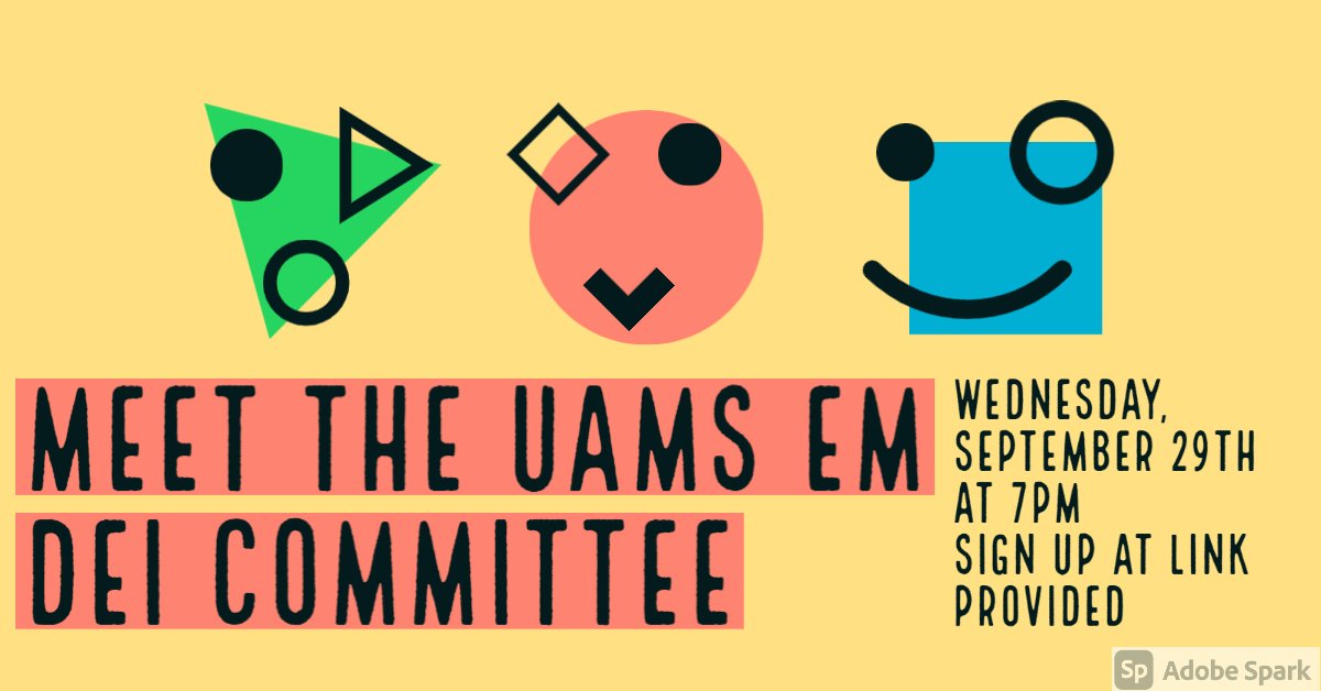 Hey all!!!! Hang out with us NEXT Wednesday to find out more about UAMS DEI 🤩

Click this link to sign up! --> docs.google.com/forms/d/e/1FAI…