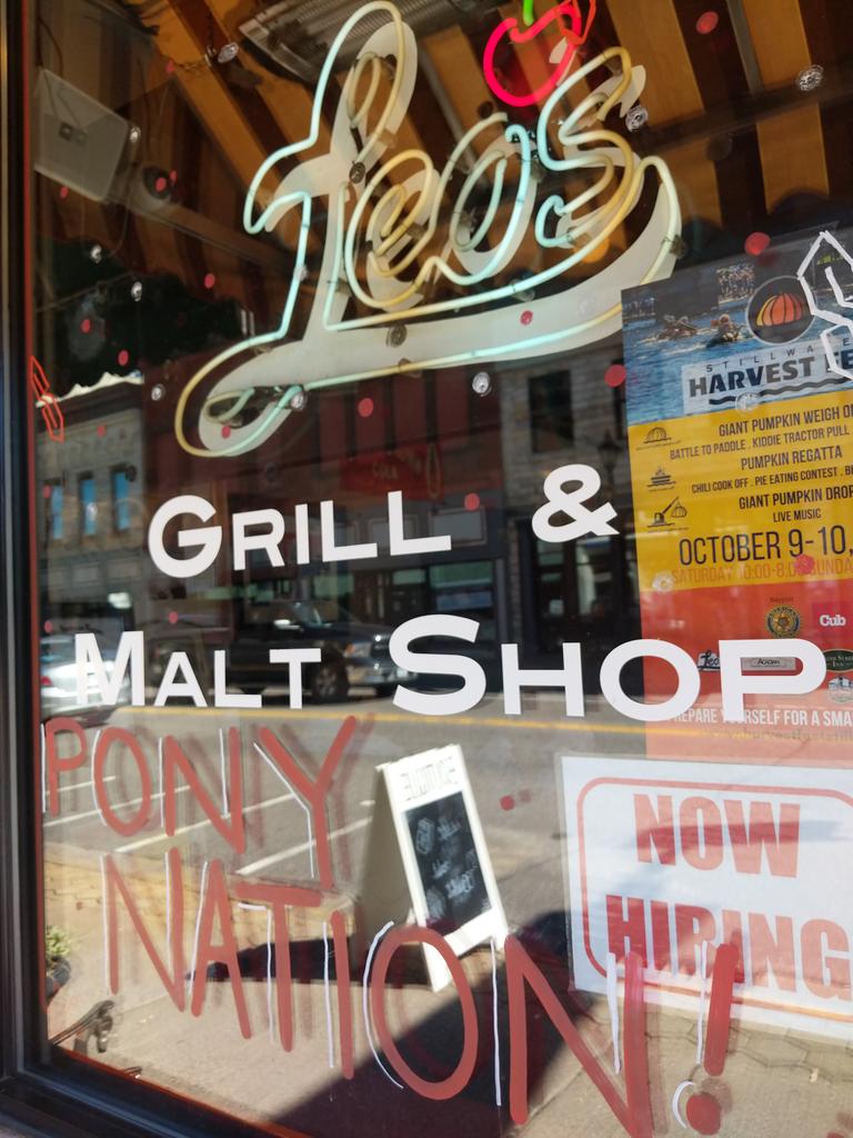 Stillwater HS students have painted in the town red and black in prep for <a href="/Ponies_Football/">Ponies Football</a> on Friday!