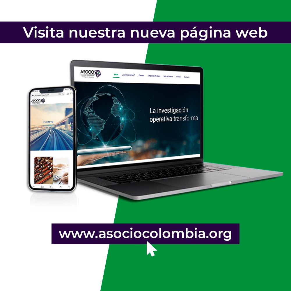 AsocioColombia's tweet photo. Asocio Colombia los invita a conocer y compartir con sus colegas nuestro nuevo sitio web: https://t.co/xMEHev9Atf
#investigaciondeoperaciones https://t.co/nJt53j38KB