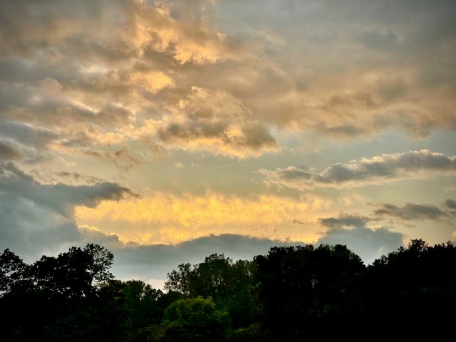 Such a spectacular combination of colors in the sky Monday night!