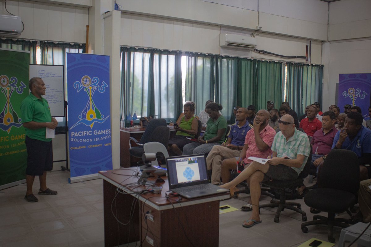 oceaniaolympic's tweet photo. The Solomon Islands High Performance Programme and the Sol2023 Games Organising Committee successfully organised a workshop for all National Sport Federations in the country on 18 September. 

📷 Sol2023 

#SIHP #SolomonIslands2023 #PacificGames #Sol2023 #OceaniaTogether #ONOC40 https://t.co/xPKWtZkyCW