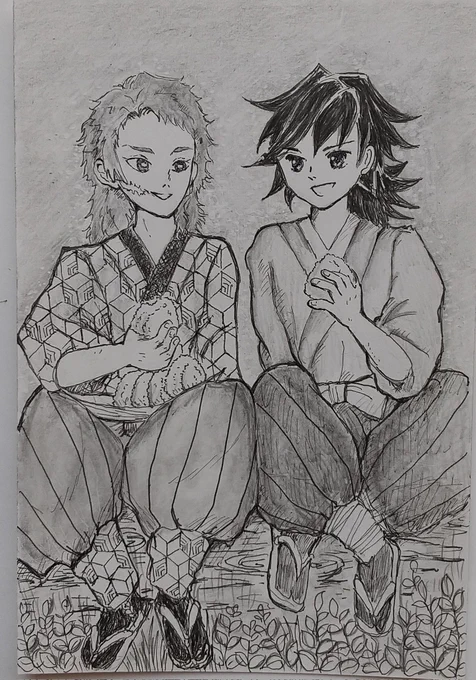 あの日の…

錆兎と義勇…。

#鬼滅の刃 #冨岡義勇 #アナログイラスト #イラスト #イラスト好きさんと繋がりたい  #落書き #らくがき
 
おひるに2人で🍙🍙おむすび。 