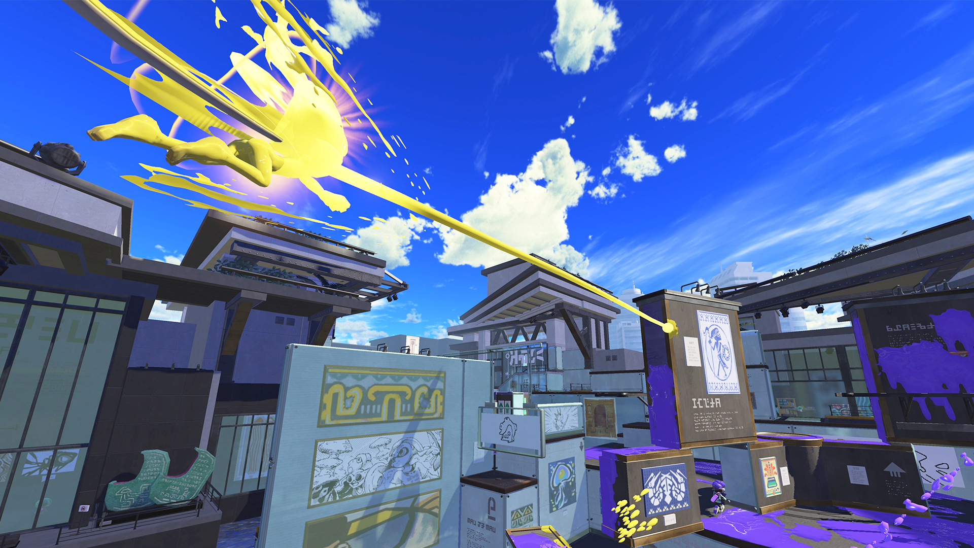 Splatoon スプラトゥーン これは影の戦士 ショクワンダー に変身するスペシャルウェポン ながーく伸びて壁に貼り付く触腕でステージを縦横無尽に飛び回り 相手チームをおしおきだ 素顔がばれないように インクが切れると自動的に変身した場所に