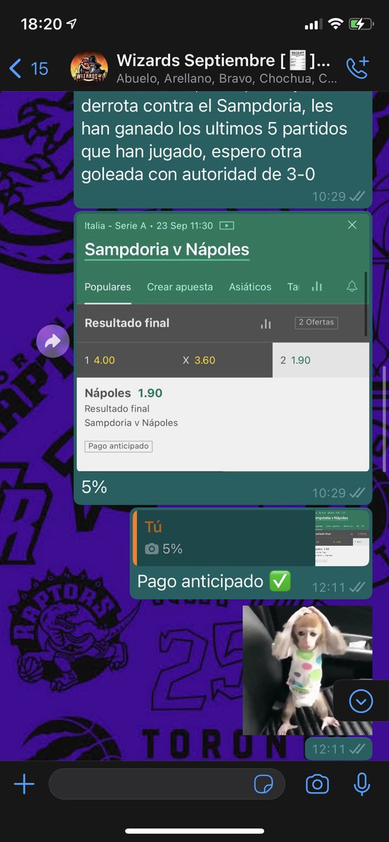 TeamWizardsss's tweet photo. ¡Gran día en el premium! 🔥

🇰🇷 KT Wiz -1.5 ✅
🇮🇹 Napoli ML ✅

Todavía tenemos la apuesta gratis de #Bet365 pendiente para el #ThursdayNightFootball🏈 

#AbracaPick✨ https://t.co/2IVUqQZmGD
