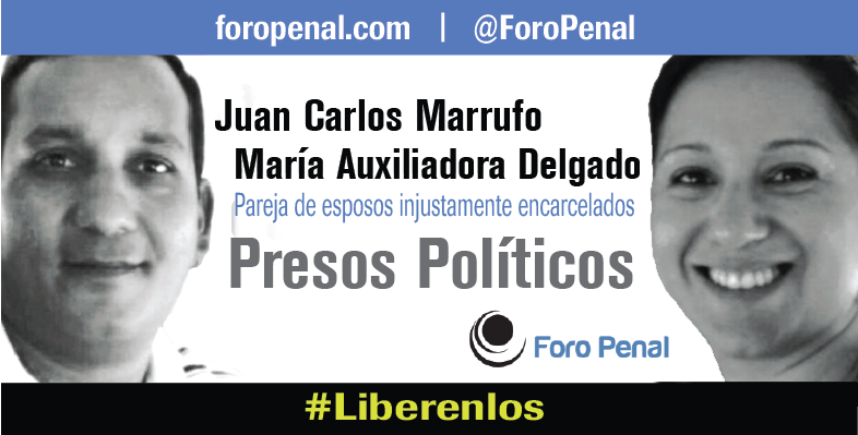 ForoPenal's tweet photo. Los esposos Marrufo-Delgado fueron excarcelados el 02/10/2019. Ese mismo día, fueron interceptados por una comisión del FAES, quienes manifestaron que eran solicitados según orden de captura emanada del mismo tribunal que había ordenado su libertad. 
#Liberenlos https://t.co/0OnBazx5iD