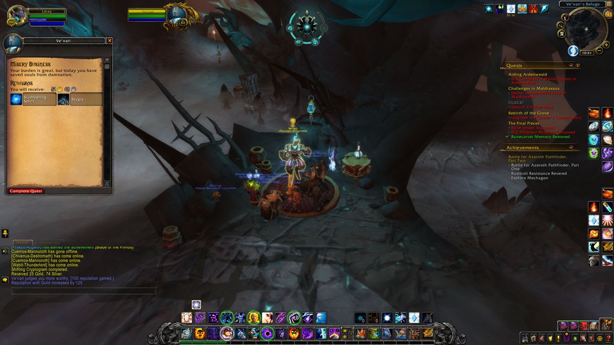 SunshineLovele's tweet photo. #Tonight #gaming #Läcey #Shadow #priest The #runecarver. A #weak #link #Ashes of the #tower #Dailies #Misery #business #refuge #Dust to Dust #stygia #Warcraft https://t.co/M4EtlZTX8g