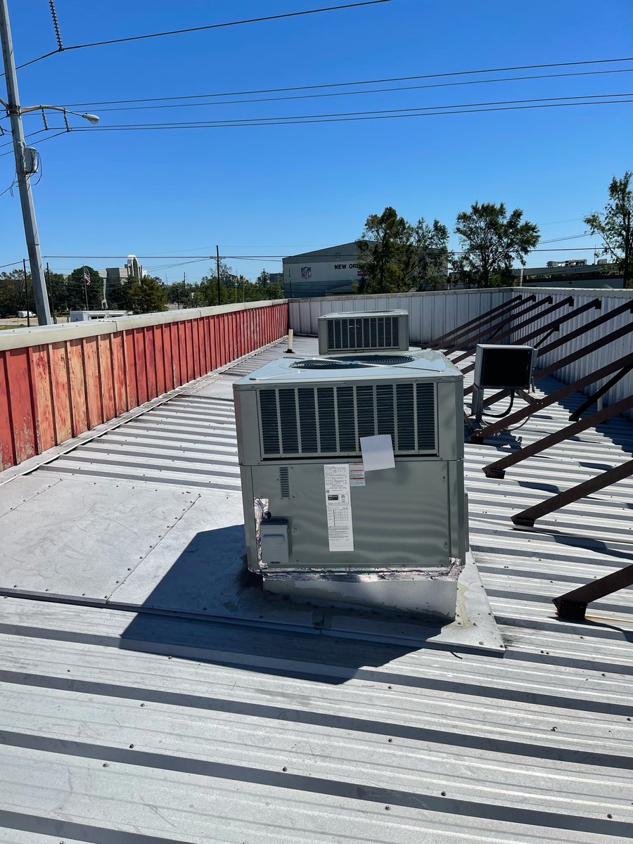 ForestAirLLCLa's tweet photo. Big or small, Forest Air, LLC does it all!! Here we are helping one of our commercial clients get back up and running after Hurricane Ida by making sure their business stays cool!! Call us today at 985-651-5868 for all your home or business needs. https://t.co/smek4KSfL0