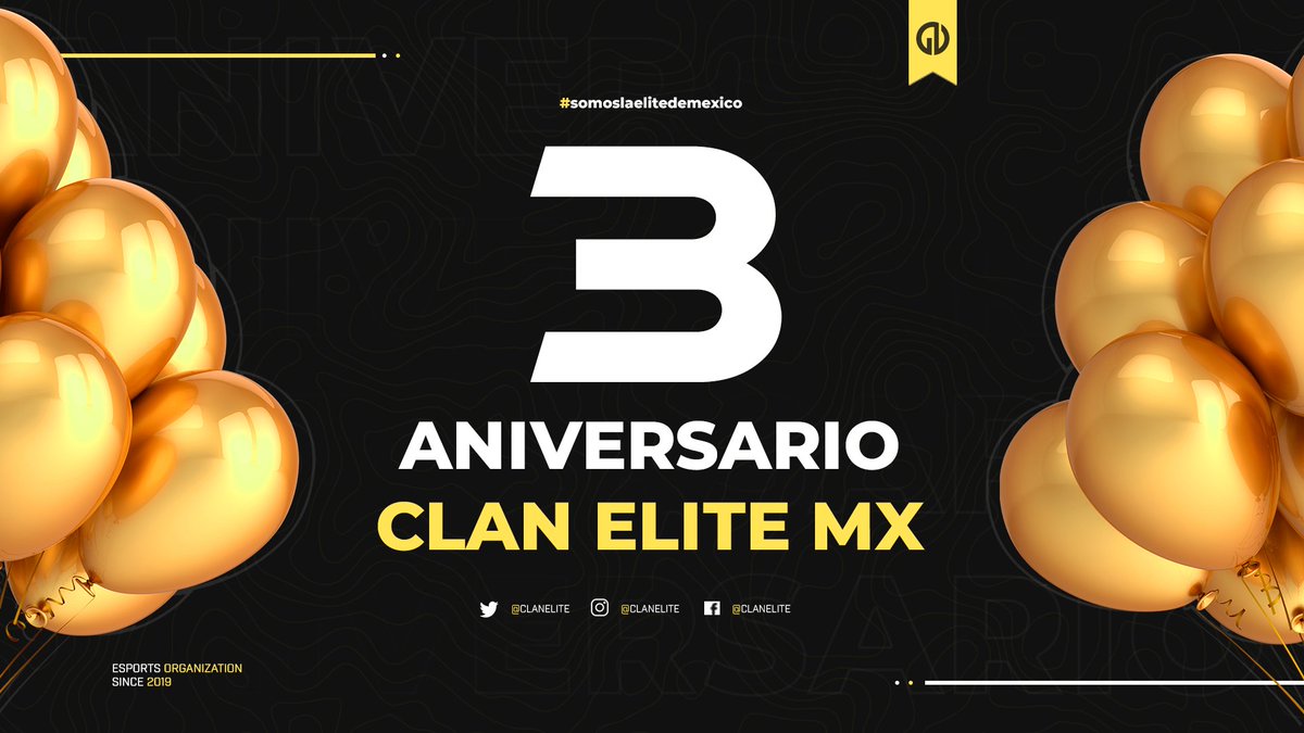 Clan Elite Mx (@clanelitemx1) on Twitter photo Feliz feliz cumpleaños !!!!! 🎂🎈
Gracias a todos los que forman y formaron parte de la familia elite
#eSports <a href="/ligaaceesports/">Liga Ace Esports</a> <a href="/LVPmex/">LVP Liga de Videojuegos Profesional México.</a> <a href="/NoTiltGG/">No Tilt</a> Feliz feliz cumpleaños !!!!! 🎂🎈
Gracias a todos los que forman y formaron parte de la familia elite
#eSports <a href="/ligaaceesports/">Liga Ace Esports</a> <a href="/LVPmex/">LVP Liga de Videojuegos Profesional México.</a> <a href="/NoTiltGG/">No Tilt</a>