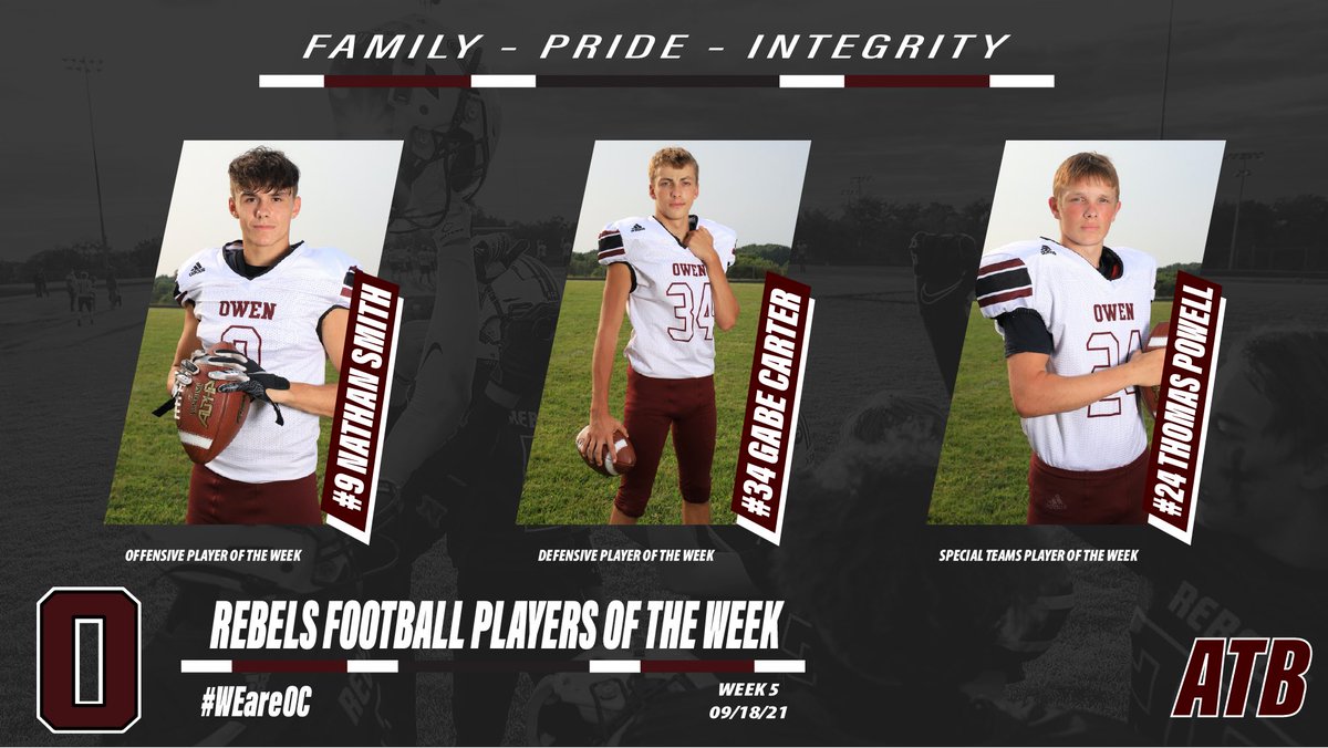 Congrats to our #OCFB Players of the Week vs Henry County.

#ATB
#RebelsFootballFamily
#TODAY