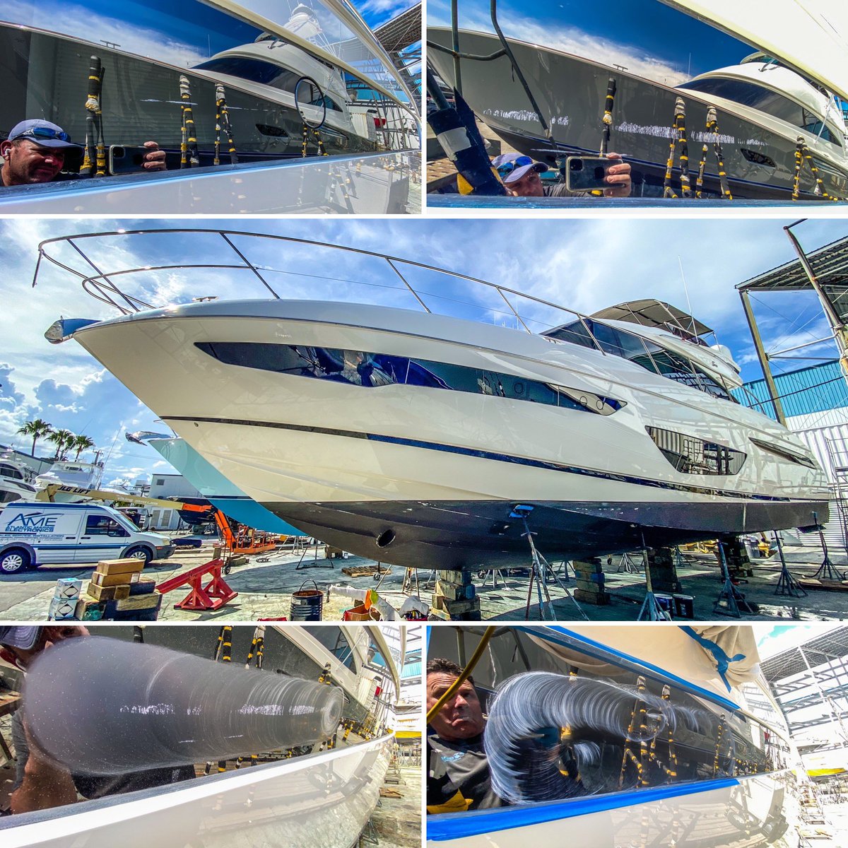 Port/Starboard master forward scratch removal Princess65—————photos by @glass_rezz #yacht #yachtlife #yachting #yachts #lilyachty #superyacht #yachtclub #luxuryyacht #megayacht #yachtparty #yachtcharter #superyachts #yachtdesign #yachtmaster #sailingyacht #motoryacht #yachtlife