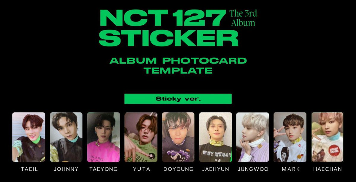[USA] RT!
𝗡𝗖𝗧 𝟭𝟮𝟳 STICKER “𝗦𝗧𝗜𝗖𝗞𝗬 VER.” GO

♥︎ $20 ea incl. ems
♥︎ Sealed or Unsealed
- Guaranteed bias photocard!
♥︎ LIMITED AMOUNT AVAILABLE
💚 free print and keychain with each order!
💚 free domestic!! when buying 3+ albums!

form → forms.gle/SMmGQ1A34Gpfix…