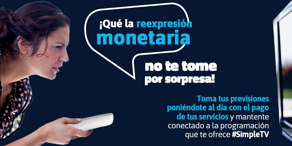 Simple_vzla's tweet photo. #SimpleTVInforma | ¡Qué la reexpresión monetaria no te tome por sorpresa! Toma tus previsiones poniéndote al día con la recarga de tus servicios con anticipación y mantente conectado a la mejor programación que solo te puede ofrecer #SimpleTV en toda Venezuela.
#AsíDeSimple https://t.co/MZuCKYKgy0