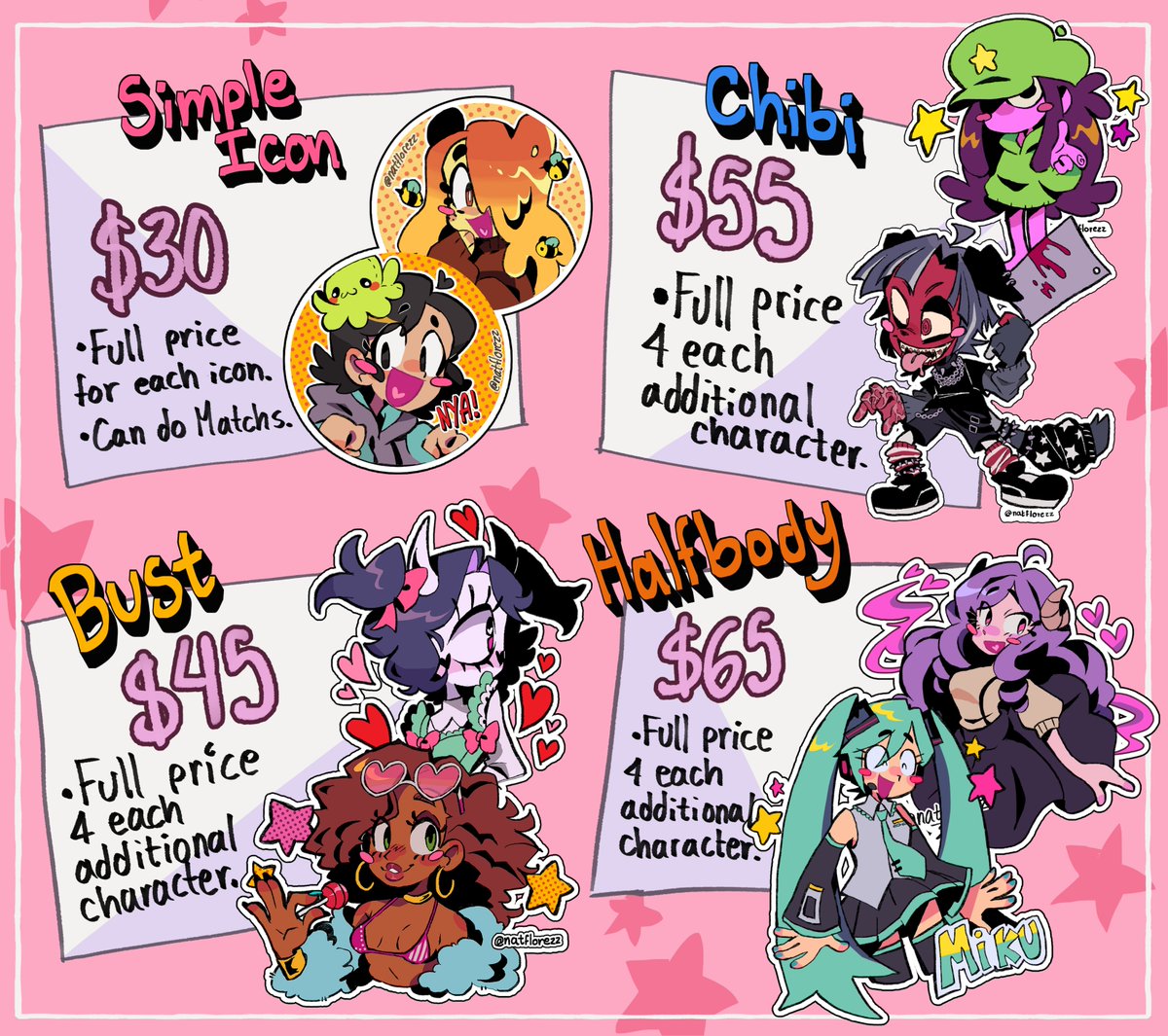 COMMISSIONS OPEN!!

My September commissions are open!
I will be taking commissions until I reach the goal. RTs are very appreciated.

Read the thread for the house updates ⇩

•COMMISSIONS T.O.S n' FORM•
https://t.co/F4KvSxhayi 