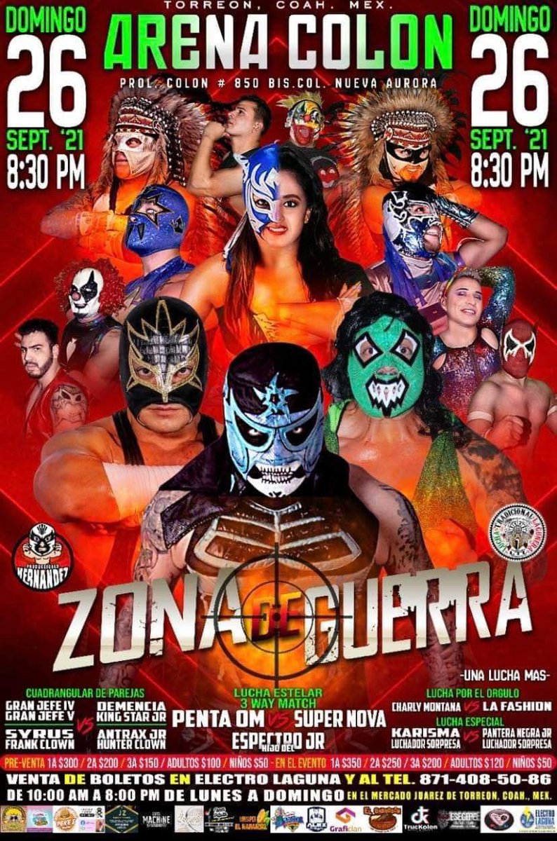LuchaBrothersmx's tweet photo. 💥Este domingo en Torreón en la Arena Colon! https://t.co/nZQZwk12AM