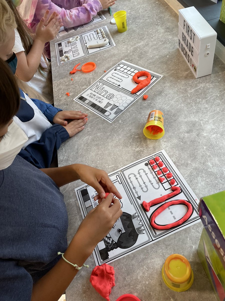 TeacherTess4's tweet photo. Some math centers today to practice numbers 0-10 in a fun, hands on way! βοΈ @GreystoneES #teamGES https://t.co/NEZLNq9WUl