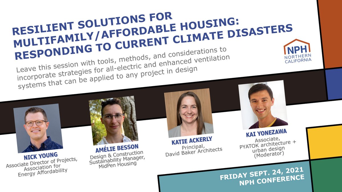 MidPenHousing's tweet photo. How do we mitigate climate change? This Friday at the #NPHConference, our Design & Construction Sustainability Manager Amelie shares more about MidPen's commitment to all-electric #affordablehousing and how this benefits residents, now more than ever: https://t.co/aBBtM3TPEU https://t.co/mqoDv3eBv1
