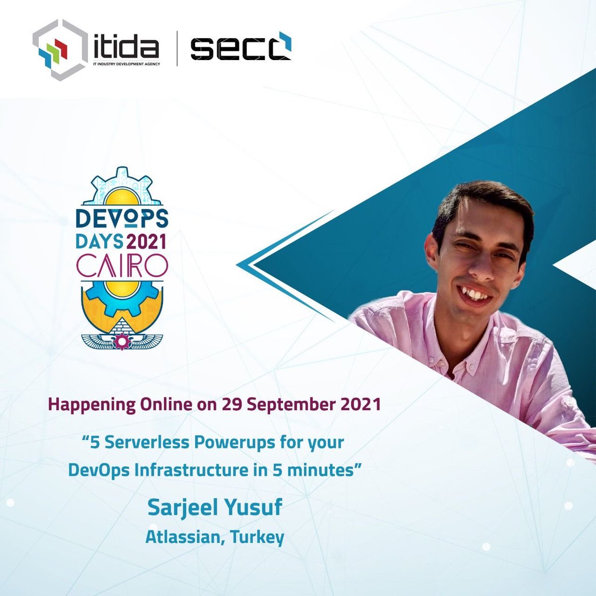 Really excited to announce that I will be speaking at #DevOpsDays #Cairo on the 29th of September. 

For all those interested in #Serverless and #DevOps, I am going to go over 5 #AWS based architectures to boost your #development experience.
