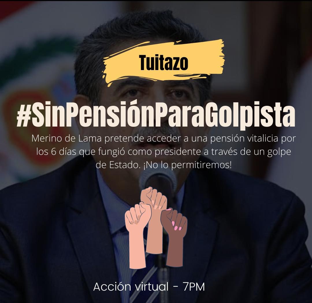 NO tienes Sangre en la cara, Sinvergüenza.
Frente a un gobierno de 6 días, como USURPADOR, investigado por HOMICIDIO y LESIONES GRAVES.
Y vienes a reclamar Pensión Vitalicia? Mereces PRISIÓN VITALICIA.
Ponunciemonos con un Tuitazo
#justiciaparaintiybryan
#SinPensiónParaGolpista
