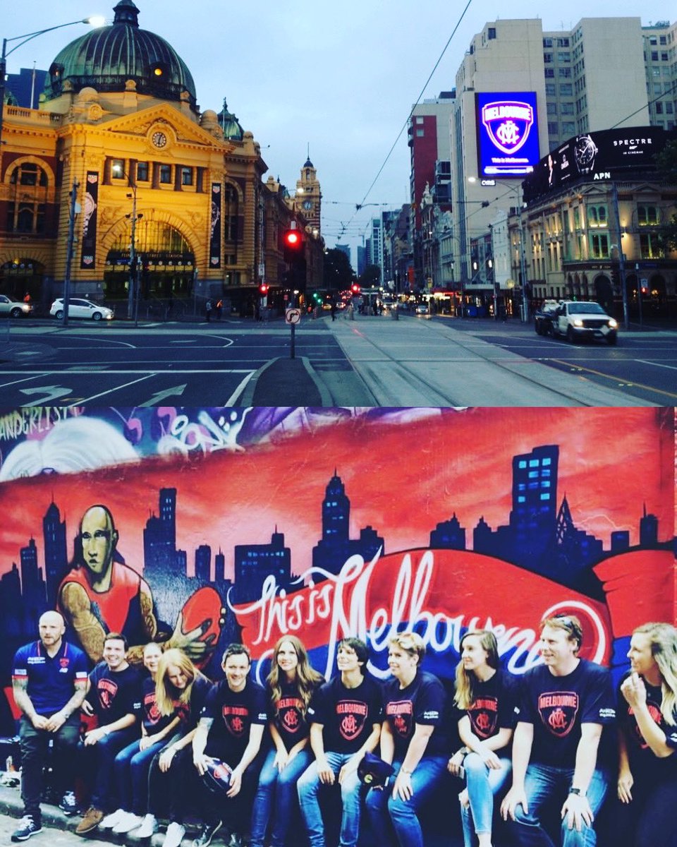 MattBurgan's tweet photo. 2015-18: The launch of Melbourne logo (2015), my late Mum about six months before she passed meeting Dawes, Stretch and Neal-Bullen (2016), a fan boy pic with Indigenous Melbourne stars (2017) and before final match with Dees - the 2018 prelim with Matty Goodrope. #GiveEmHell https://t.co/2quYpxOhgw