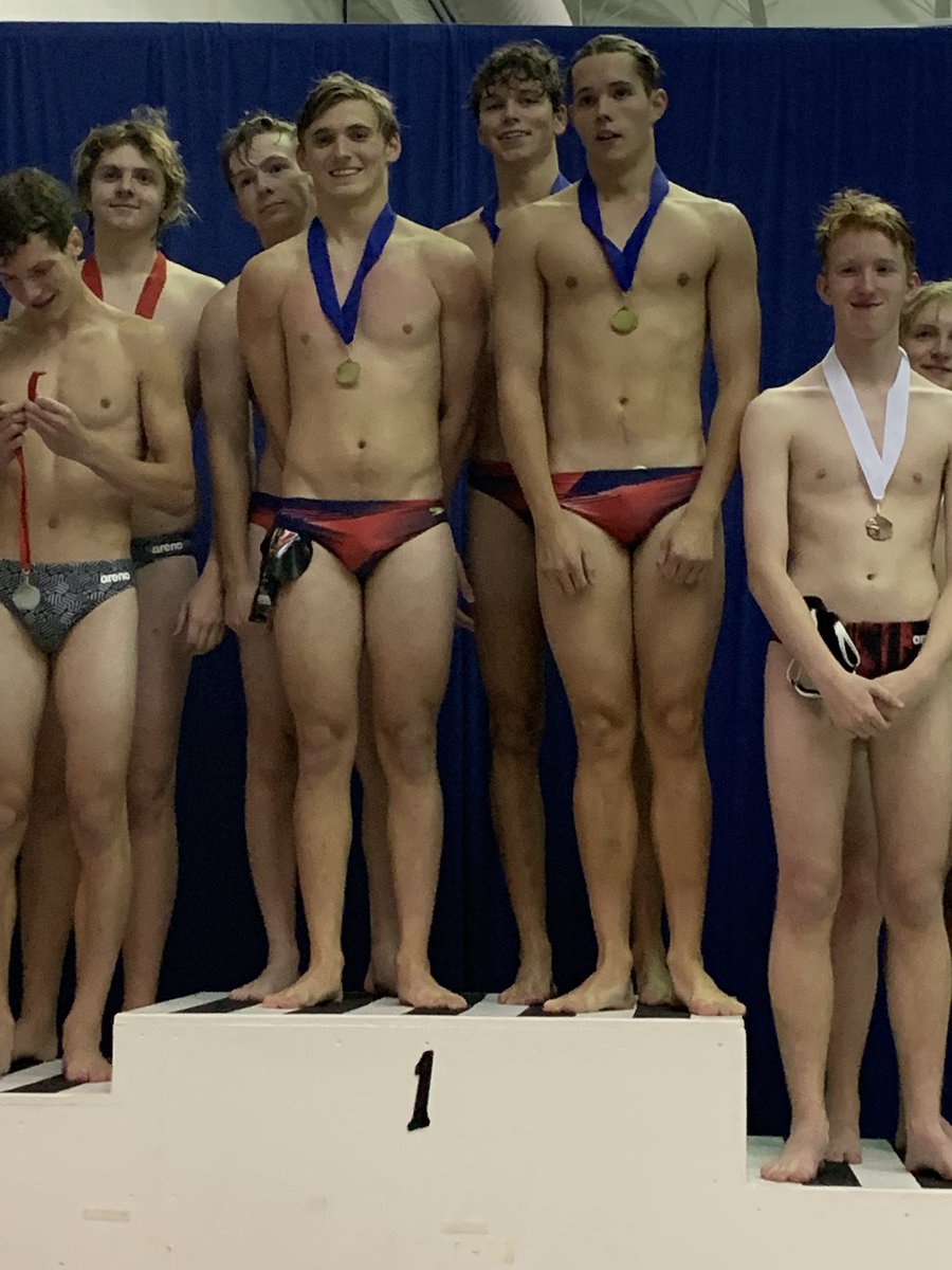 400 Free Relay finishes with a W!  Talburt, Douglas, C Johnson, Chadwell!