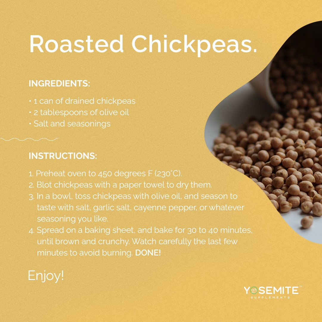 Roasted #chickpeas? Totally YES! 🔥
A healthy, quick and delicious snack to make!

Make them and then tell us!

#recipes #healthyrecipes   #RecipeOfTheDay