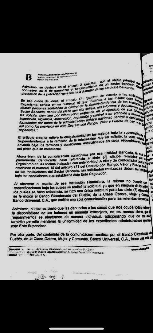 Lindibiris's tweet photo. @TarekWiliamSaab @MinpublicoVE Ayuda el Banco Bicentenario no quiere responder por nuestros ahorro del Dicom auxilio tenemos denuncia en sudeban y solo se burlan del pueblo glorioso  de Chávez https://t.co/WUXOthMlQl