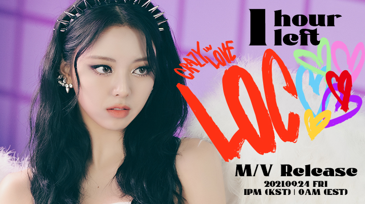 ITZY “LOCO” M/V
youtu.be/MjCZfZfucEc
 
1 hour left!
 
💟 TITLE TRACK "LOCO"
💟 2021.09.24 FRI 1PM (KST) | 0AM (EST)
 
📢 #OUTNOW COMEBACK SHOW
now.naver.com/player/12230
 
📢 Pre-orders
orcd.co/crazyinlove
 
#ITZY #있지
#MIDZY #믿지
#CRAZYINLOVE
#LOCO
#ITZYComeback