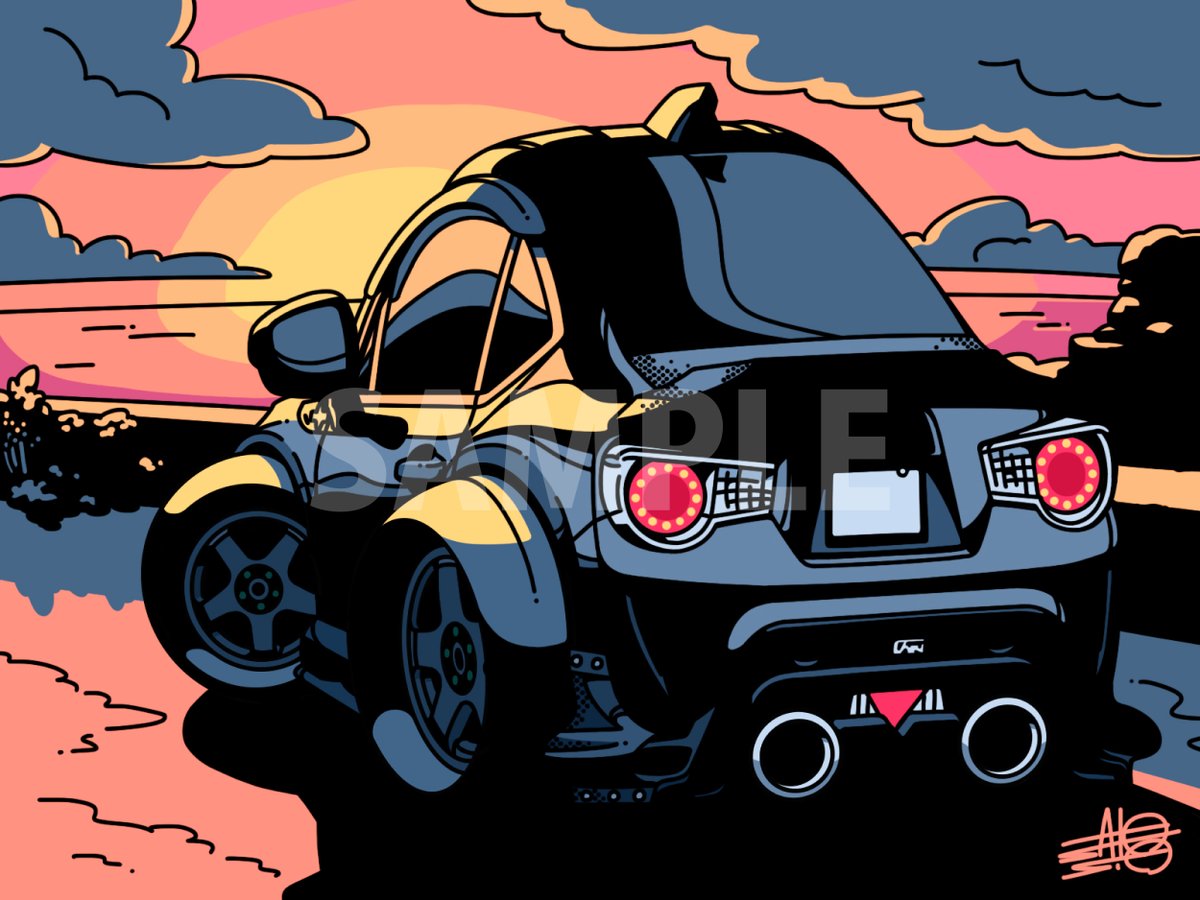 昨日に引き続き前回制作させていただいたイラストの紹介です モデル車種 To さとしお Satosioのイラスト