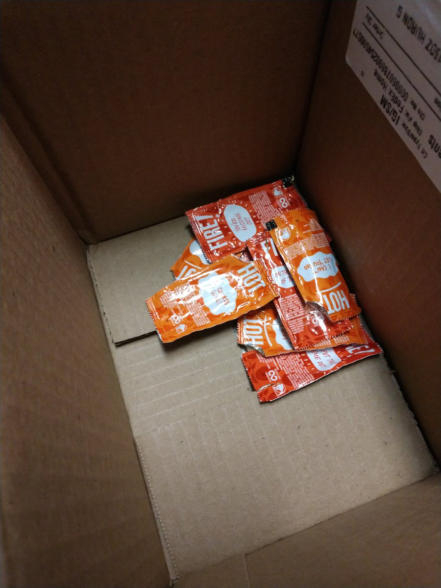 JACammack's tweet photo. Super excited to start collecting sauce packets from @tacobell to be recycled through their partnership with @TerraCycle! https://t.co/oKBvZ2kVnt