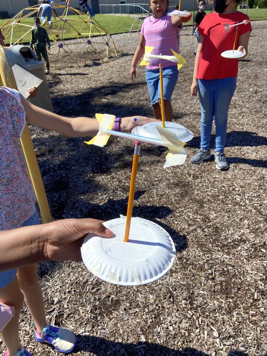 AnnJam4th's tweet photo. We created  and tested our wind vane.⁦@PrinceEdwardSch⁩ ⁦@ParticipateLrng⁩ https://t.co/MLG4h2uCLj