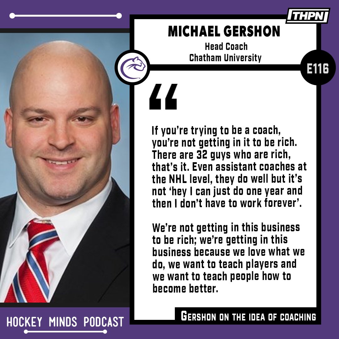 Episode #116 ft. <a href="/mgershon02/">Michael Gershon</a> is🚨NOW LIVE🚨!

Topics Include:
- Starting as a Head Coach
- Life as an NCAA Volunteer Coach
- Recruiting
- And more!

Link👇🏼

podcasts.apple.com/ca/podcast/hoc…

<a href="/DraftKings/">DraftKings</a>: THPN

Powered By: <a href="/InStatHockey/">InStat Hockey</a> &amp; Quidi Vidi Brewery
Graphic: <a href="/StormAstolfi/">Storm Astolfi</a>