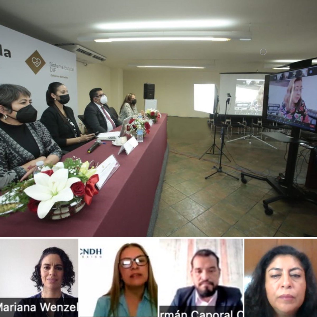 denisseortiz02's tweet photo. Agradezco a Claudia Araujo @CNDH, Germán Caporal @CDHPuebla, @marianawenzelg y @malinalligr por colaborar🤝en la capacitación que realizamos desde el @DIFGobPue para delegaciones y presidencias DIF #Puebla.

#DíaInternacionalContraLaExplotaciónSexualYElTráficoDeMujeresNiñasYNiños https://t.co/GDWIcSOF60