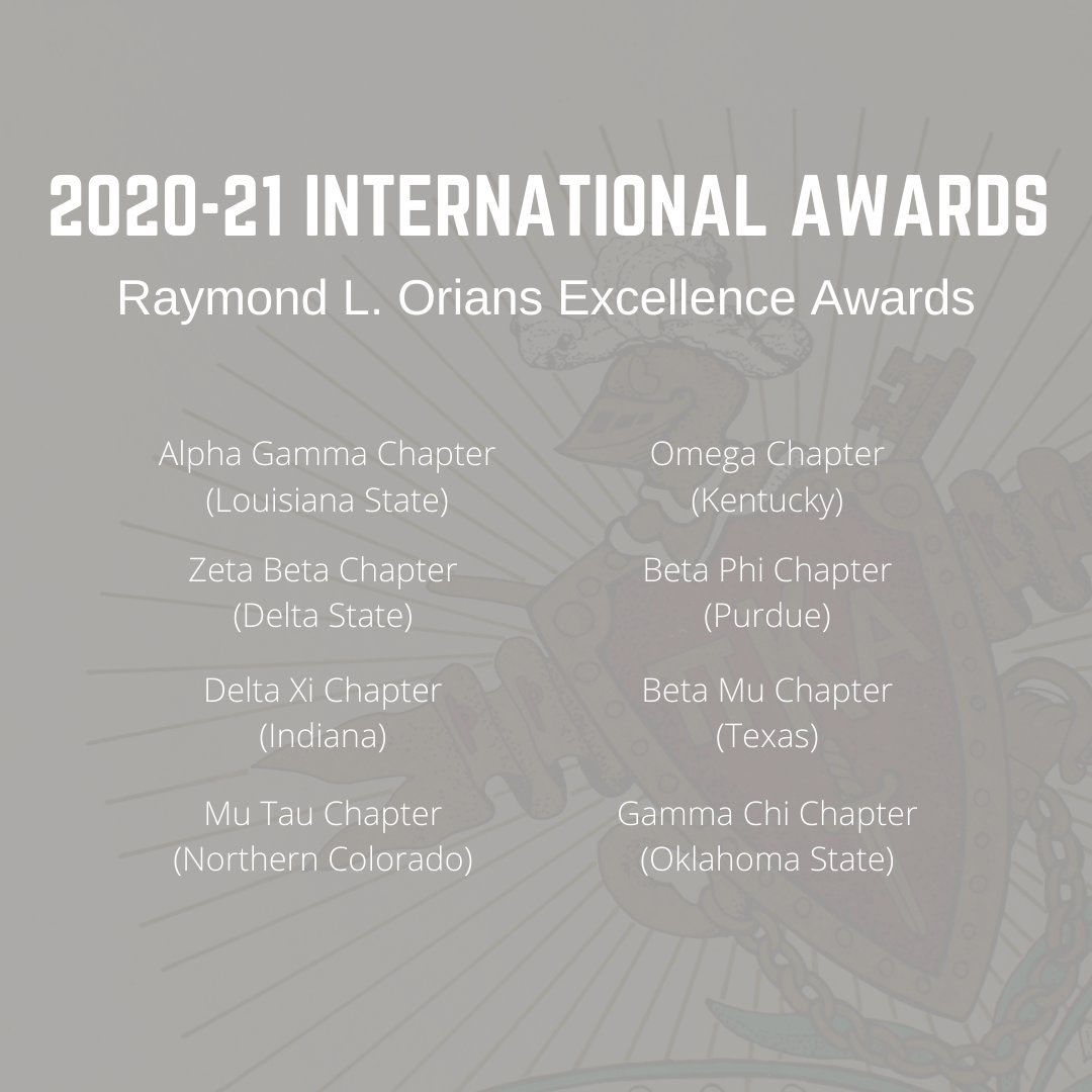 Gamma Chi taking home numerous accolades this year! <a href="/OkStatePike/">Oklahoma State ΠΚΑ</a> 

Chapter House of the Quarter
Chapter House of the Year
And Chapter Excellence Award!