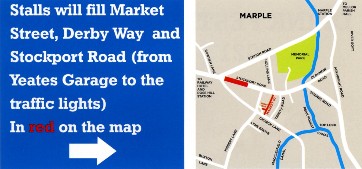 marplewebsite's tweet photo. As most local folk know, it's #Marple Food and Drink Festival tomorrow. But for the first time ever there will also be stalls on Stockport Road from the "Jolly Sailor" traffic lights to Yeates Garage. Remember to visit the stalls and businesses there too! https://t.co/kuQwNPA5vh https://t.co/YMkU0HHXWk
