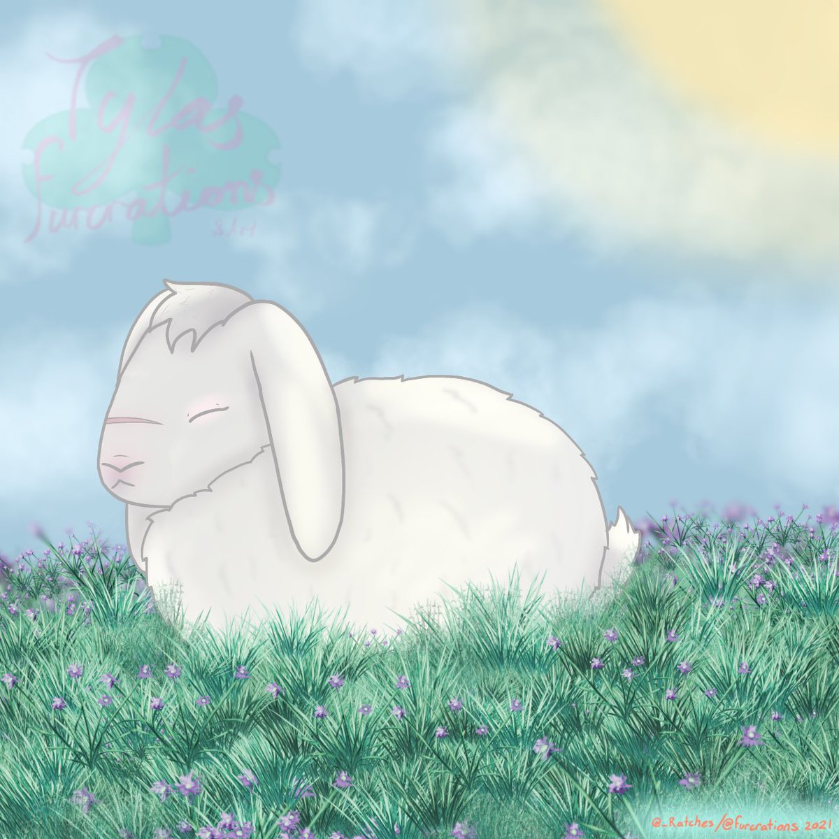 _Ratches's tweet photo. Anyone want a loafing Bun Shiro? He’s having a snooze in his back garden, who wouldn’t want to have a sun nap in that grass? #shiroVLD #bunshiro 

-art is mine https://t.co/ROWaId397v