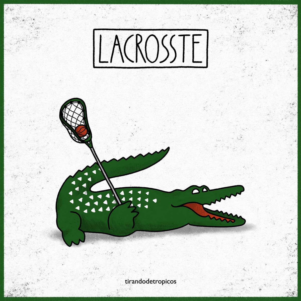 LACROSSTE 

#tirandodetropicos #illustració // #lacoste #lacrosse #lacrosste