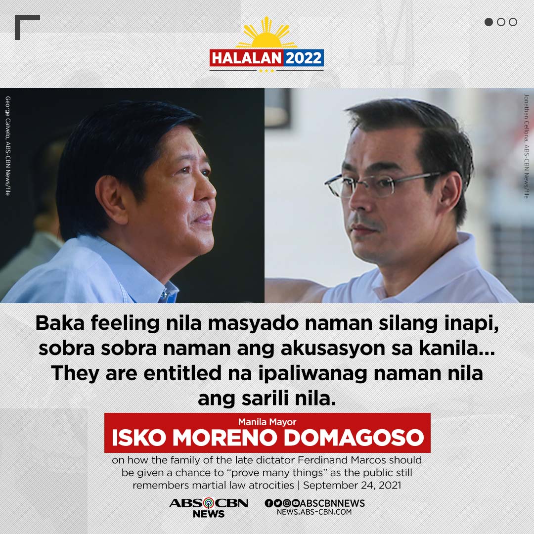Si Yorme:

- Pinili yung doktor na pro-privatization ng healthcare
- Okay makatrabaho si Du30
- Give chance daw sa mga nagpahirap at nagpasasa sa bansa

Hindi pa umaabante, PAATRAS na.