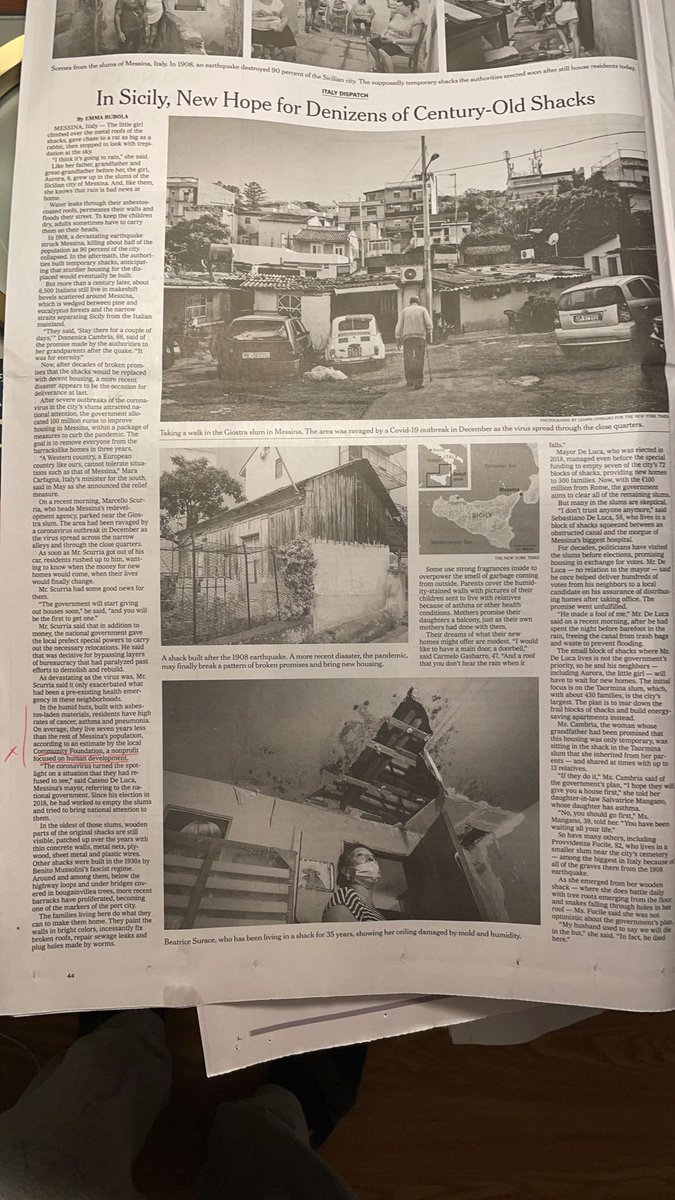 L'iniziativa della Fondazione di Comunità di Messina per la baraccopoli sul New York Times.