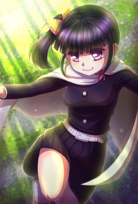 光里（HIKARI）さんがTwitterに投稿した栗花落カナヲ(鬼滅の刃)のイラスト。