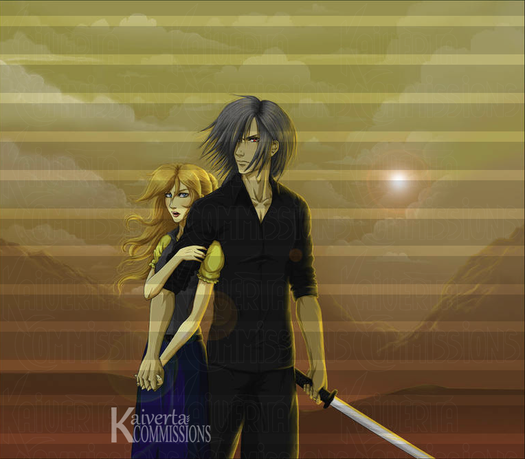 Kaiverta's tweet photo. Here's an old (around 2011ish) original piece of my OC Krice with his then-girlfriend. 
#commissions #arttwt #artistsontwitter #artist #digitalartist #freelanceartist #characterart #characterartist #animeartist #coupleart #romanceart #MMOART #OCart https://t.co/b1rE6LRI9I