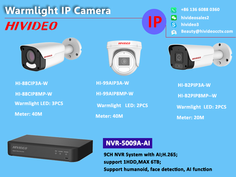 # HIVIDEO #Warmlight IP camera #Full color 24/7