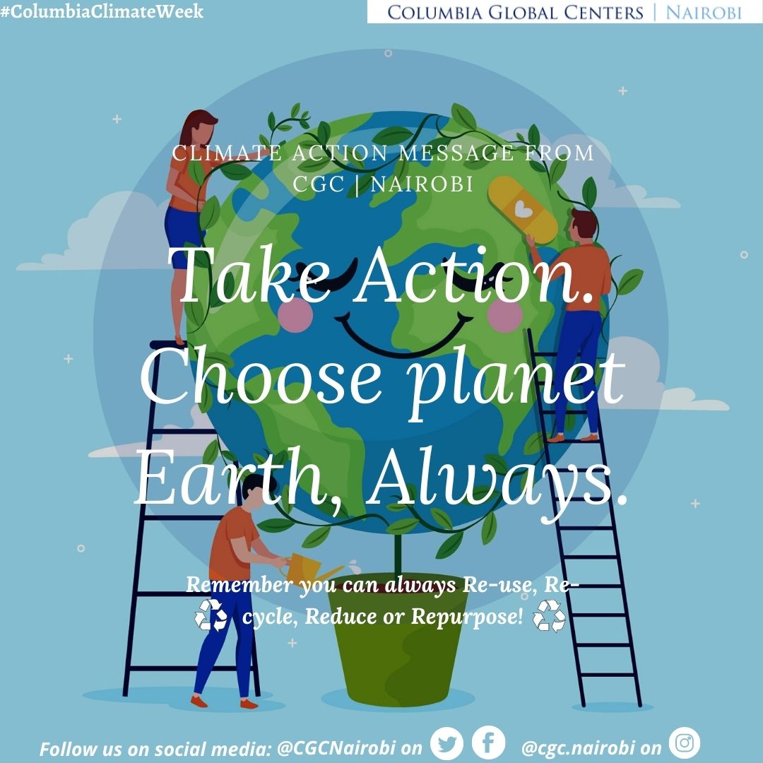 As we continue to mark #ColumbiaClimateWeek, our Center urges you to remember to #Recycle #Reuse #Reduce and #repurpose! ♻️

Choose Planet Earth, Always! 🌍
@columbiaclimate @GlobalCenter