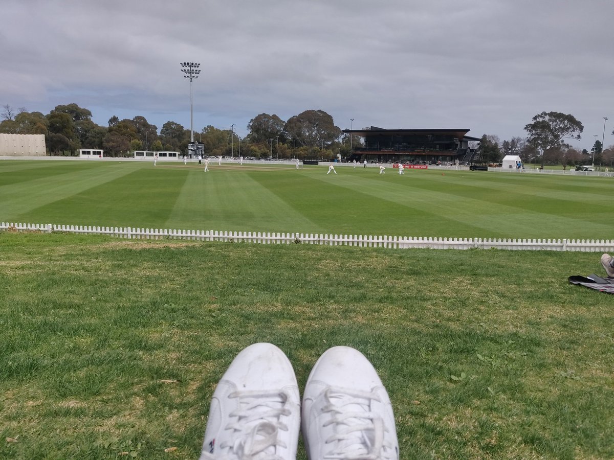 raman_tarun's tweet photo. A bit of #SheffieldCricket. Looks a cracker of a day with the overcast conditions. Go, @WestEndRedbacks! #SAvWA https://t.co/1v6KTzT3Ne