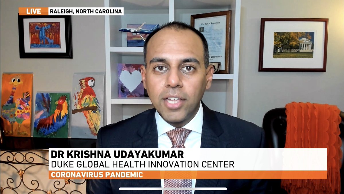 krishna_u's tweet photo. Thx ⁦@AJEnglish⁩ for chance to discuss global #covid19 status and need for stronger global response. Despite #COVIDSummit yesterday, we still lack urgency and accountability. 

@dukeghic ⁦@DukeGHI⁩ ⁦@DukeMargolis⁩ https://t.co/gyt4TpSE5e