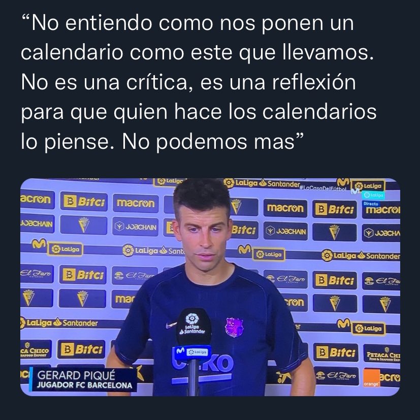 Rosell___'s tweet photo. Piqué en 2019                 Piqué en 2021 https://t.co/BXMCY5S31q