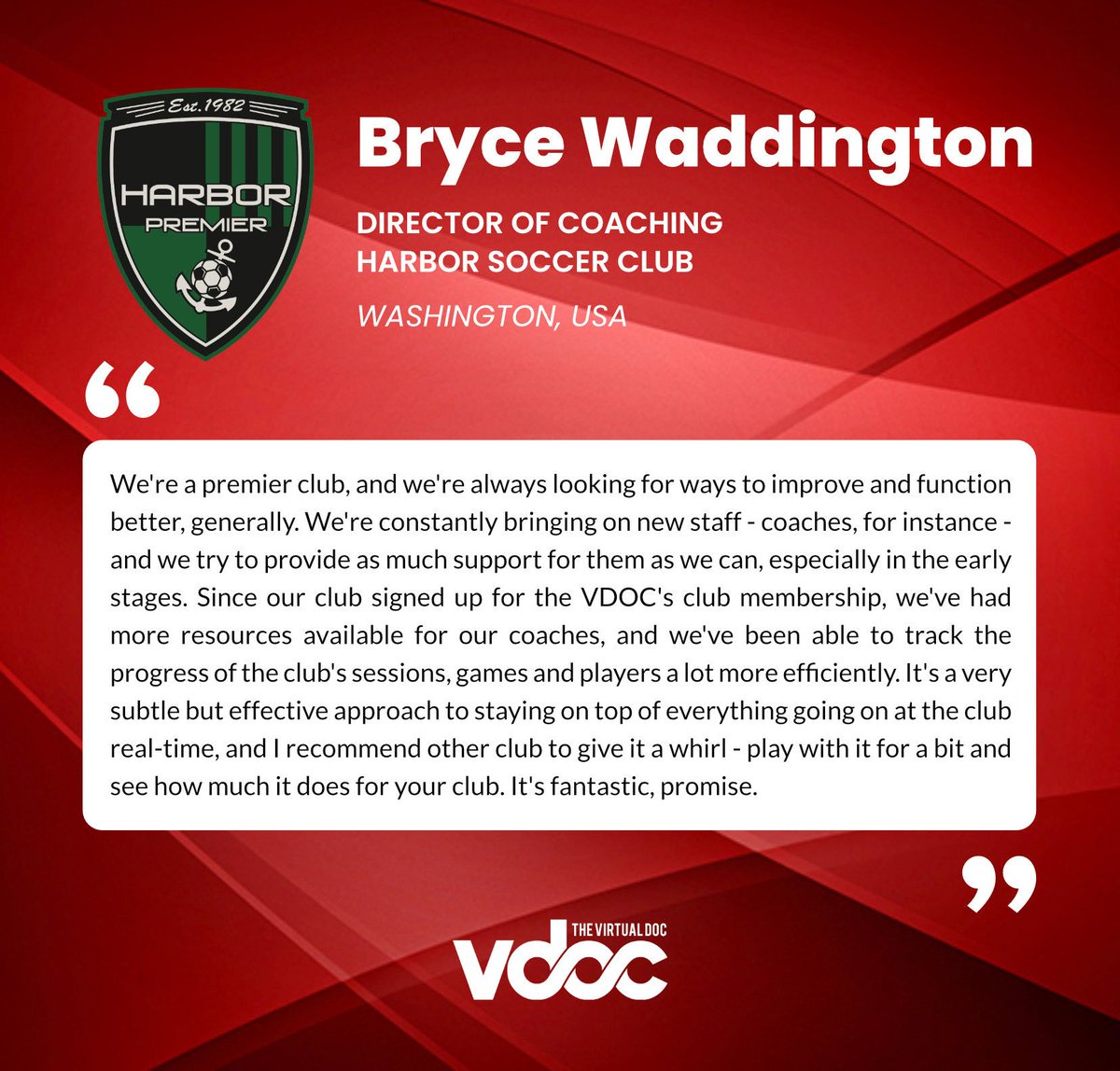 Why are so many youth soccer clubs joining the VDOC?
Find out more at buff.ly/3iCb99F
