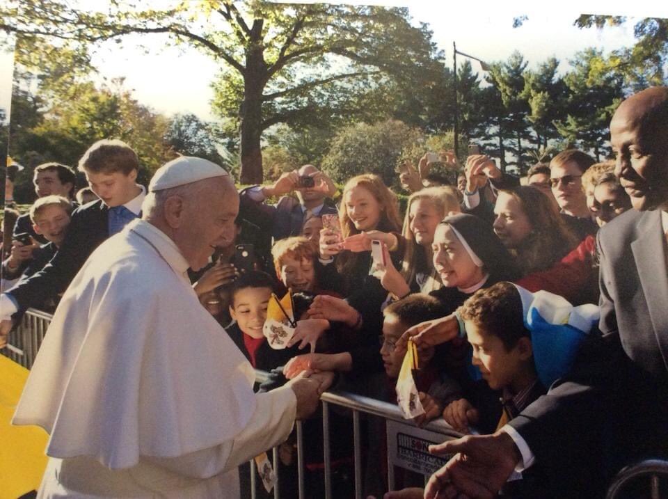 STA_Brookland's tweet photo. What an amazing experience to meet the #HolyFather!
#STABrookland #CCABlessed #TBT https://t.co/pKML0slSnN