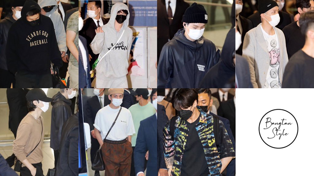 Bangtan Style⁷ (slow) on X: BTS at Incheon Airport 210918 #RM #V #JIMIN  #JUNGKOOK #BTS @BTS_twt  / X