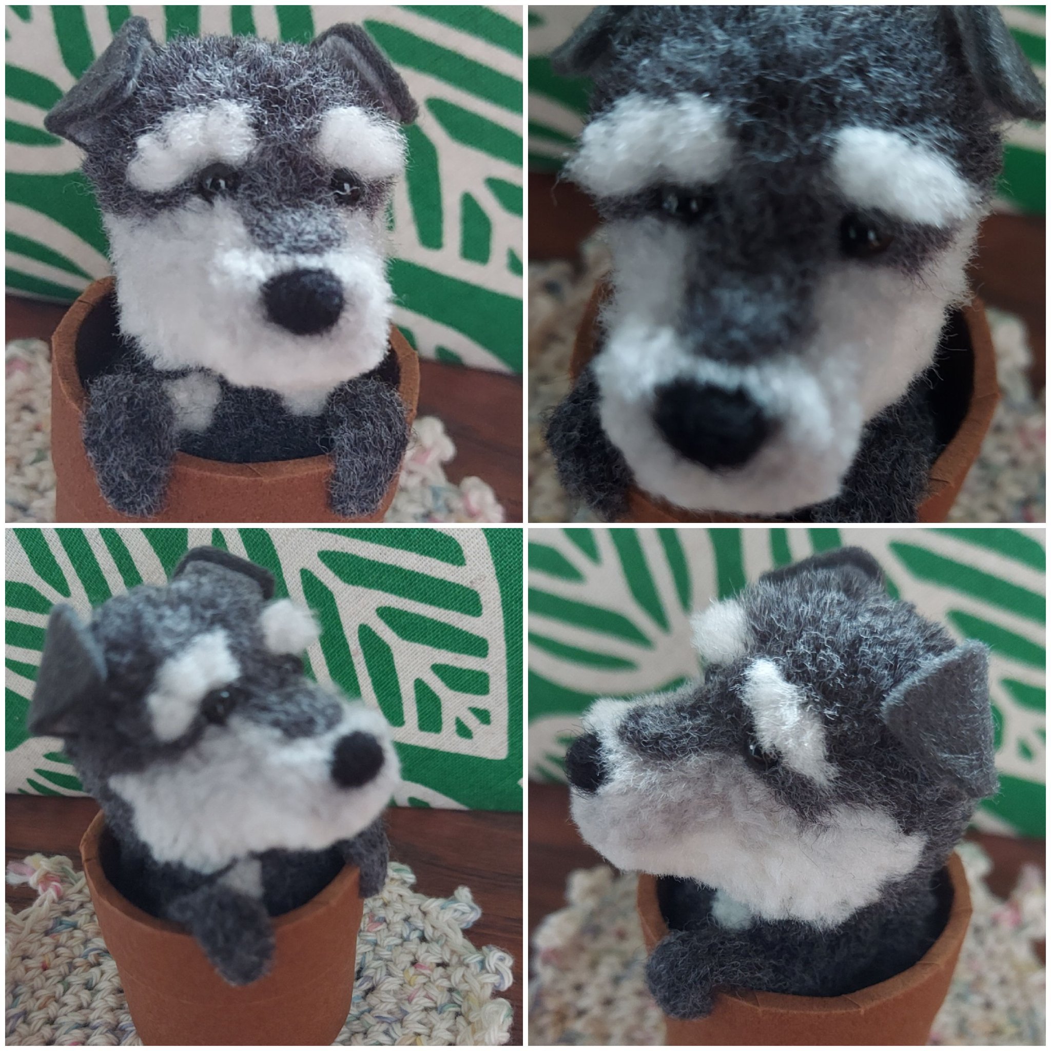 Aka 作ってみた シュナウザー ฅu ᴥ Uฅ ミニチュアシュナウザー ジャイアントシュナウザー 犬好き ｕᐧ ﻌ ᐧ わんわん マルモ ムック ハンドメイド ぽんぽんマスコット 羊毛フェルト プレゼント ご注文お待ちしてます T Co